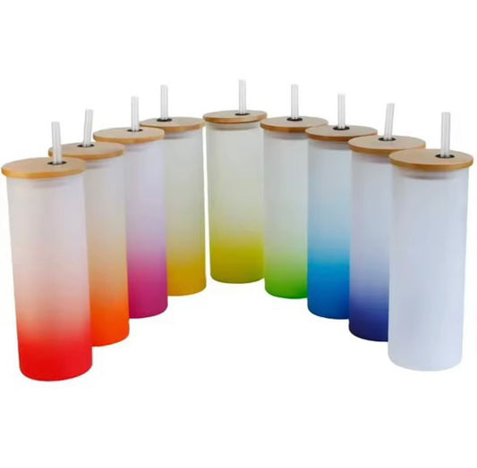 Frosted tall glasses